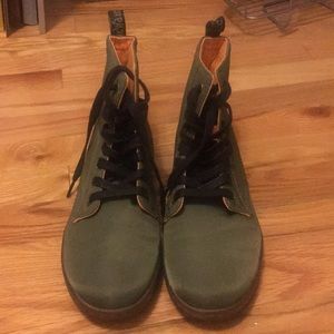 Army green Dr. Martens Airwair boots